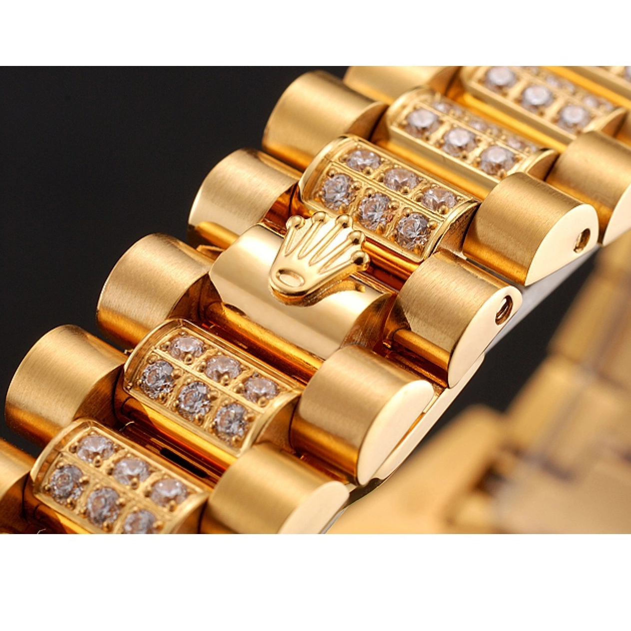 AAA Replica Watches Gold Bracelet Gold Day-Date Diamond 1453954 Swiss Pave Dial Diamond Rolex 0823